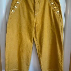 Liz Claiborne Golden Button-Detail Trousers